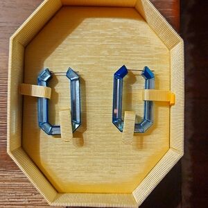 Swarovski Lucent Blue Hoops